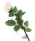 Artificial 92cm Single Stem Fully Open Ivory Rose
