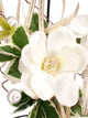 Artificial 50cm White Magnolia and Candle Arrangement - Closer2Nature