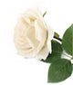 Artificial 92cm Single Stem Fully Open Ivory Rose - Closer2Nature