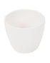 White Collection 15cm Curved Round White Plant Pot