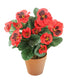 Artificial 30cm Red Pansy Plug Plant
