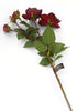 Artificial 87cm Single Stem Burgundy Spray Rose