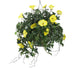 Artificial Yellow Morning Glory Display in a 10″ Round Willow Hanging Basket - Closer2Nature