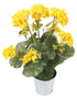 Artificial 38cm Yellow Zonal Geranium Plug Plant