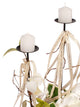 Artificial 50cm White Magnolia and Candle Arrangement - Closer2Nature