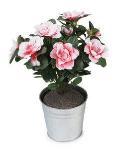 Artificial 27cm Pink Azalea Plug Plant - Closer2Nature