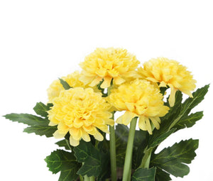 Artificial 18cm Yellow Chrysanthemum Plant with Gift Box - Closer2Nature