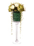 Artificial 65cm White Rose and Green Peony Arrangement