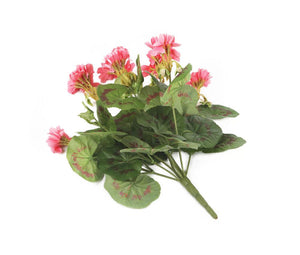 Artificial 38cm Pink Zonal Geranium Plug Plant - Closer2Nature