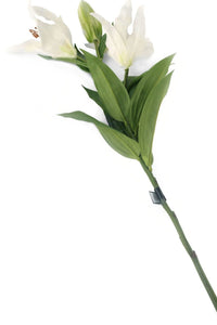 Artificial 87cm Single Stem White Oriental Lily - Closer2Nature