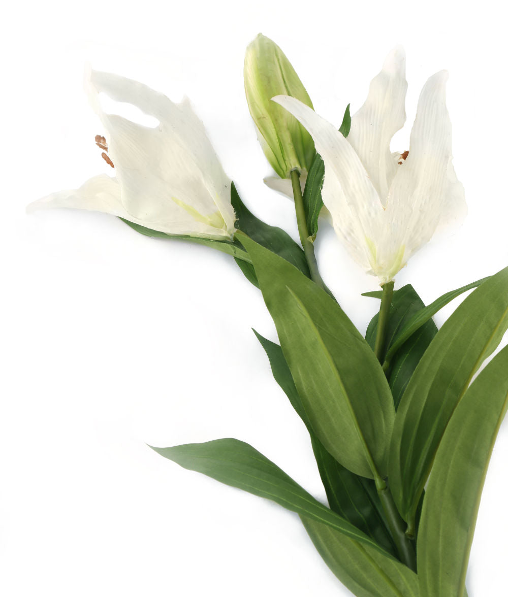 artificial white single stem peace lily Artificial 87cm Single Stem White Oriental Lily