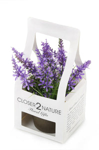 Artificial 18cm Purple Bellflower Plant with Gift Box - Closer2Nature