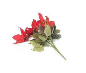 Artificial 33cm Red Poinsettia Plug Plant - Closer2Nature